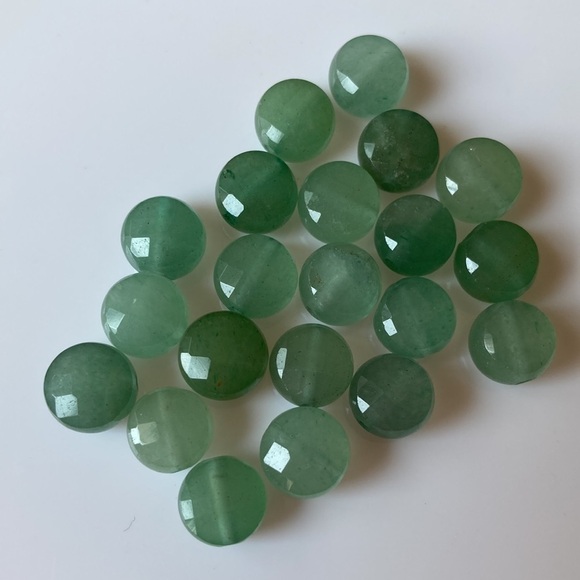 Aventurine Gemstone 14K GF or Sterling Silver Ring Soft Green - Picture 4 of 14